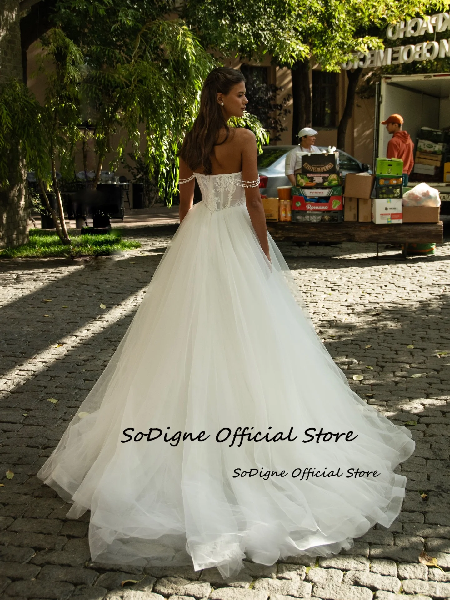 SoDigne A-line Lace/Tulle Wedding Dresses Off Shoulder Sleeveless Bridal Dress 2026 Bride Gown Vestidos De Novia Customized