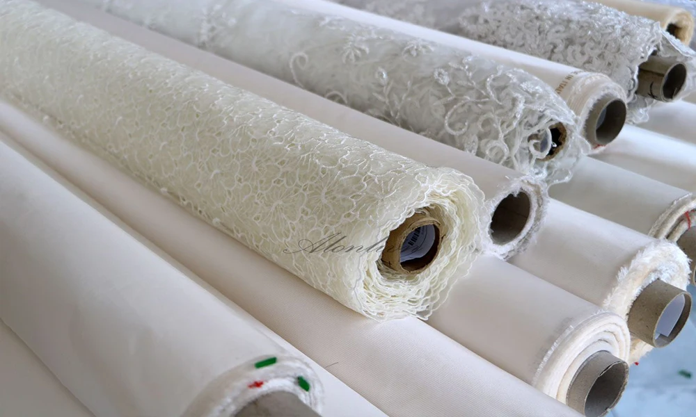 Alonlivn Luxurious Embroidery 2 In 1 Mermaid Bridal Gown Beading Appliques Lace Off Shoulder Sleeves Sweetheart Wedding Dress