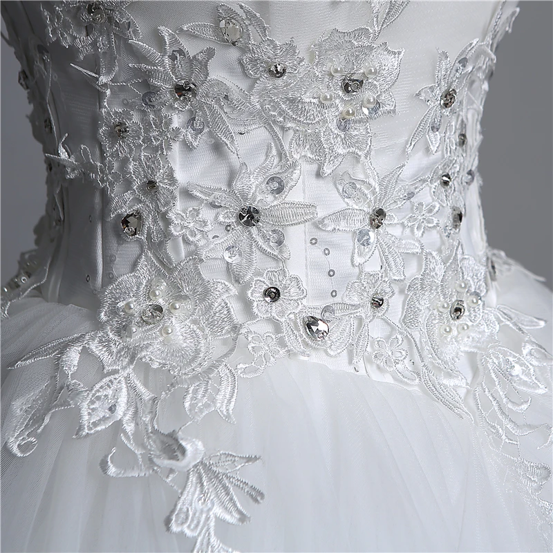 Fashion Classic Real Photo Appliques Vintage White Pearls Wedding Dresses 2024 Vestidos De Noiva Bridal Gown Plus Size Strapless
