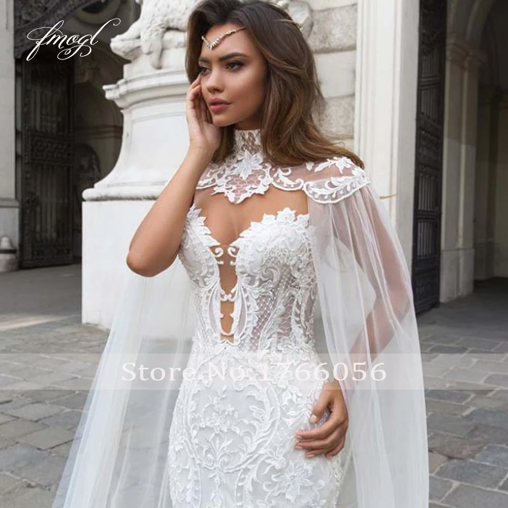 Customized Exquisite Sweetheart Illusion Lace Mermaid Wedding Dresses Luxury Appliques Button Court Train Trumpet Bridal Gown