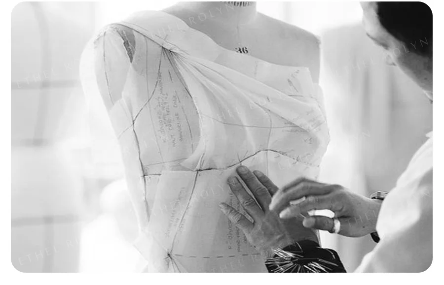 ETHEL ROLYN Luxury Wedding Dress For Women Real Photos Long Sleeve Full Sparkling Crystal Beaded Wedding Gown Vestidos De Novia