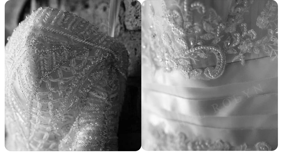 ETHEL ROLYN Luxury Wedding Dress For Women Real Photos Long Sleeve Full Sparkling Crystal Beaded Wedding Gown Vestidos De Novia