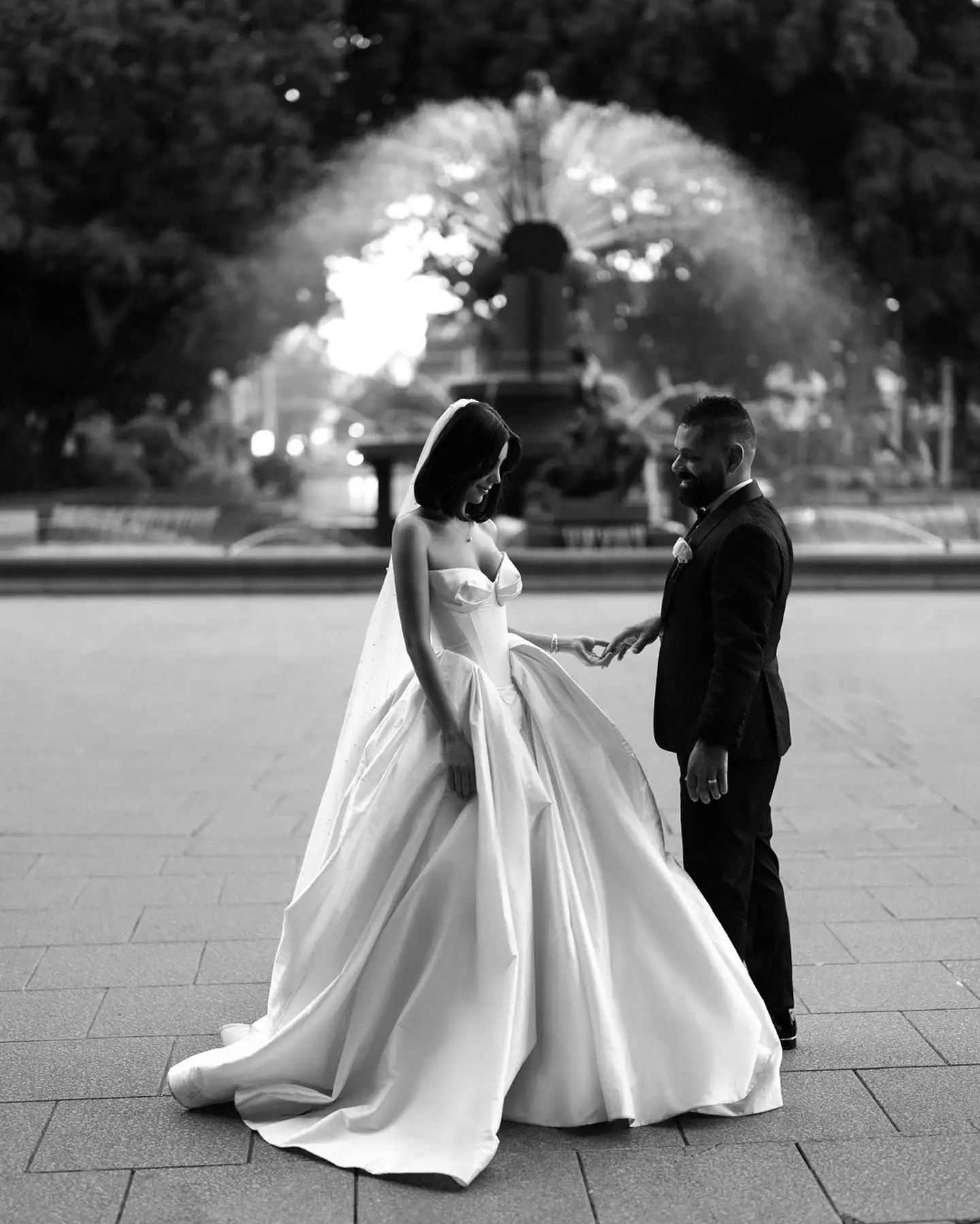 Sharon Said Elegant Sweetheart Off White Satin Wedding Dress for Women Luxury Long Train Corset Simple Bride Dress SW010