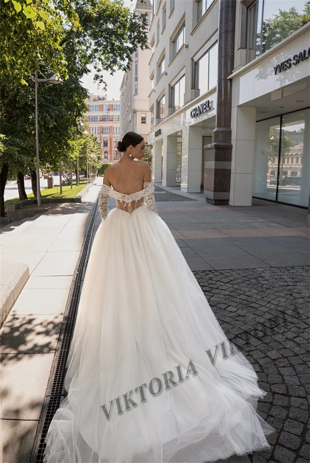 VIKTORIA Delicate Pearls Wedding Dresses For Woman Bridal Sweetheart A-LINE Lace Appliques Pleat Robe De Mariée Customized