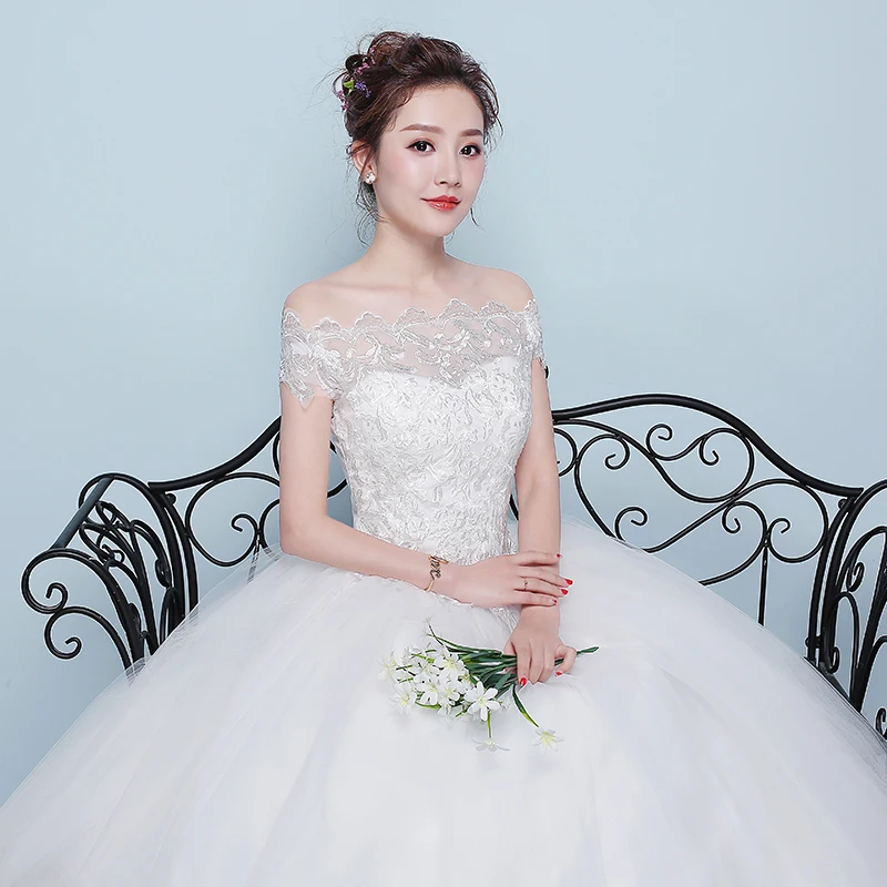 Wedding Dress 2026 New Cheap Boat Neck Ball Gown Off The Shoulder Princess Wedding Dresses Plus Size Vestido De Noiva Customized