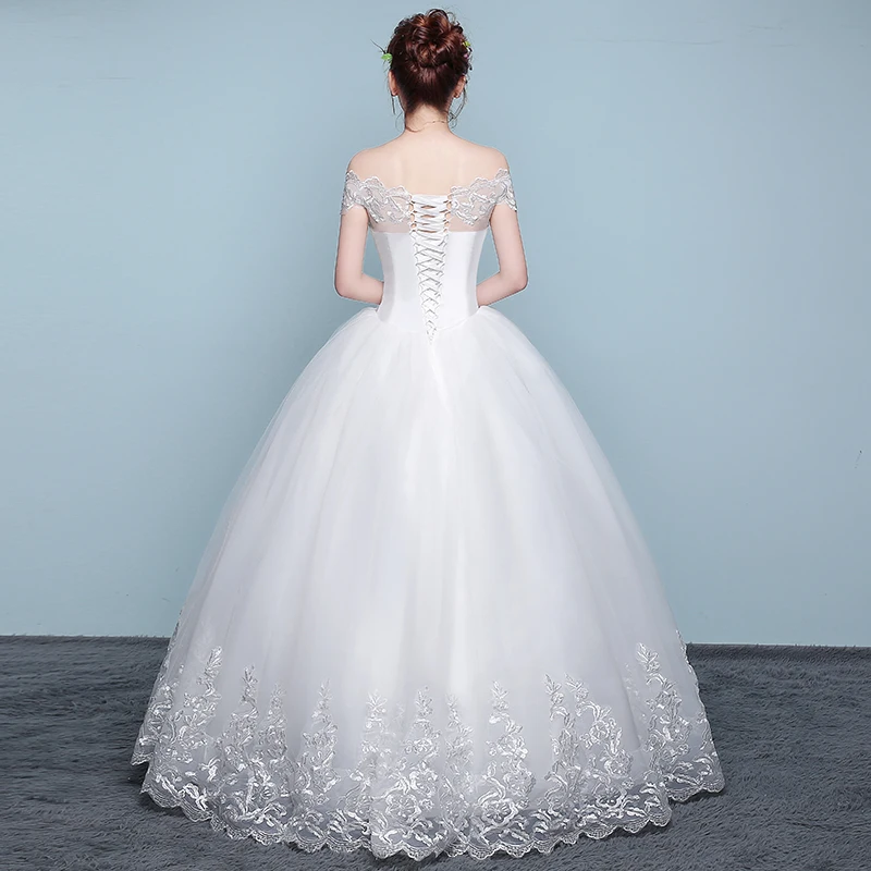 Wedding Dress 2026 New Cheap Boat Neck Ball Gown Off The Shoulder Princess Wedding Dresses Plus Size Vestido De Noiva Customized