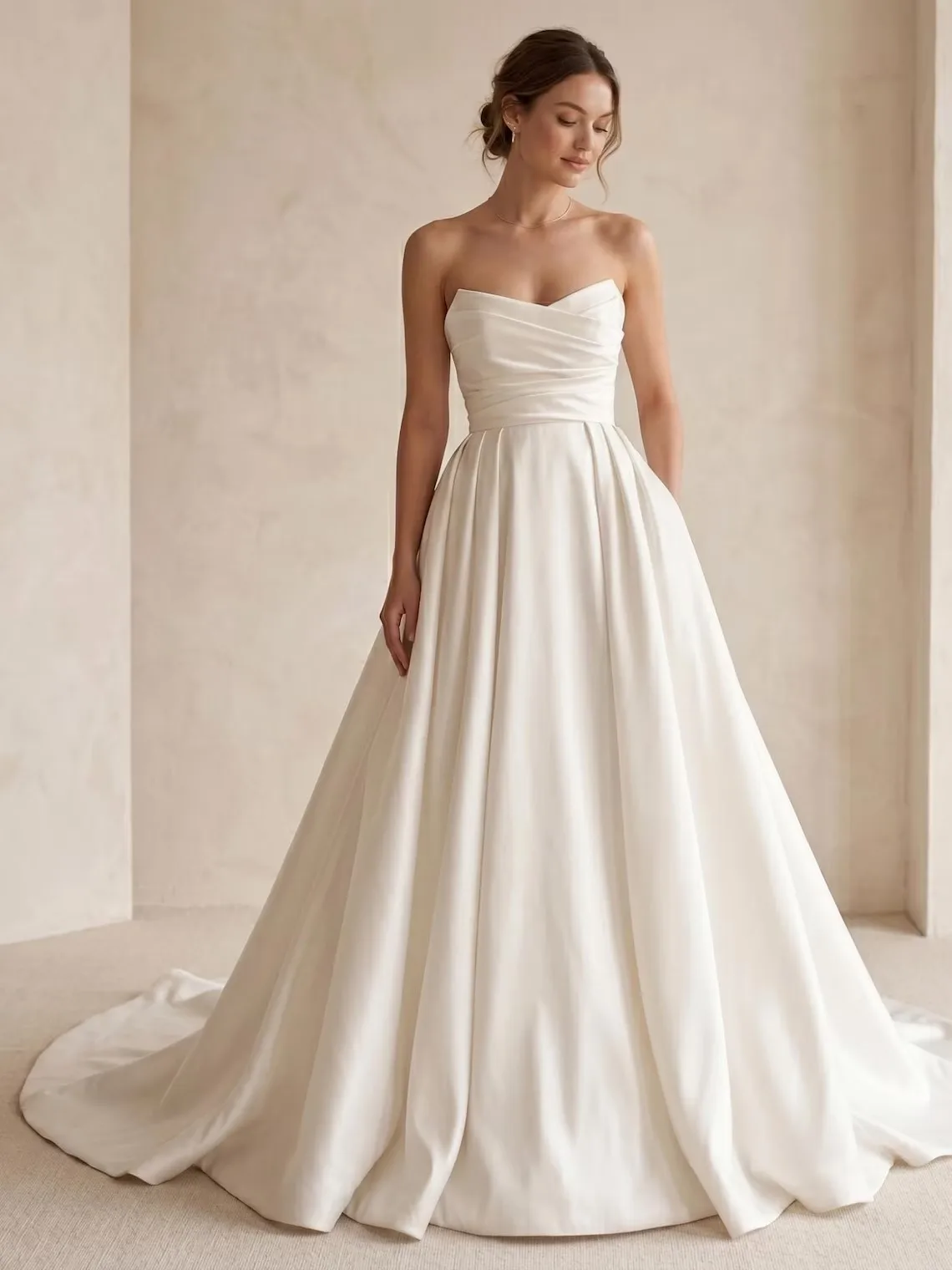 Customized 2026 Vestidos De Novia Floor Length Sweetheart A-Line Long Tail Backless For Women Measures Charming Bridal Gowns