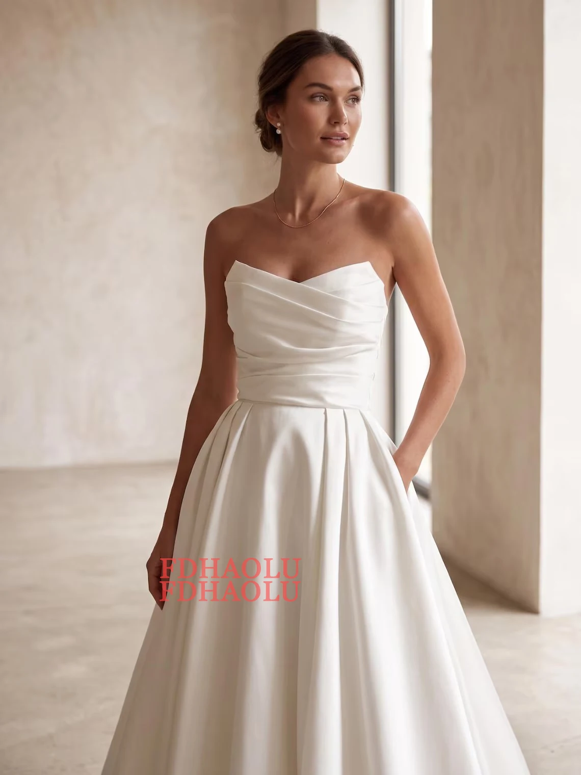 Customized 2026 Vestidos De Novia Floor Length Sweetheart A-Line Long Tail Backless For Women Measures Charming Bridal Gowns