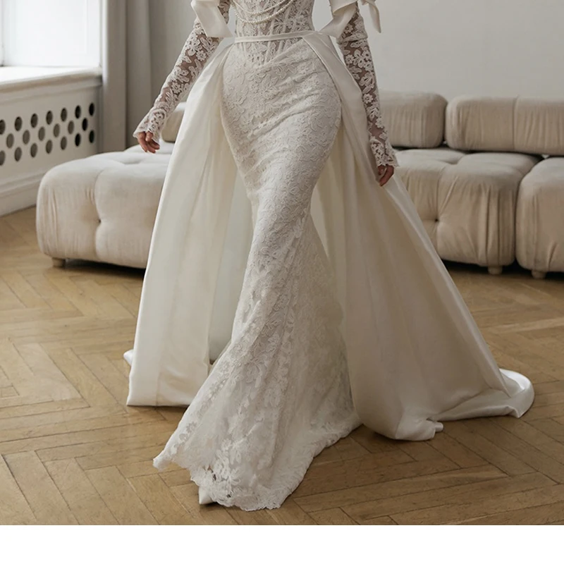 Satin Detachable Bridal Train Thin Belt Waistband Wedding Removable Overskirt Prom Party Skirt