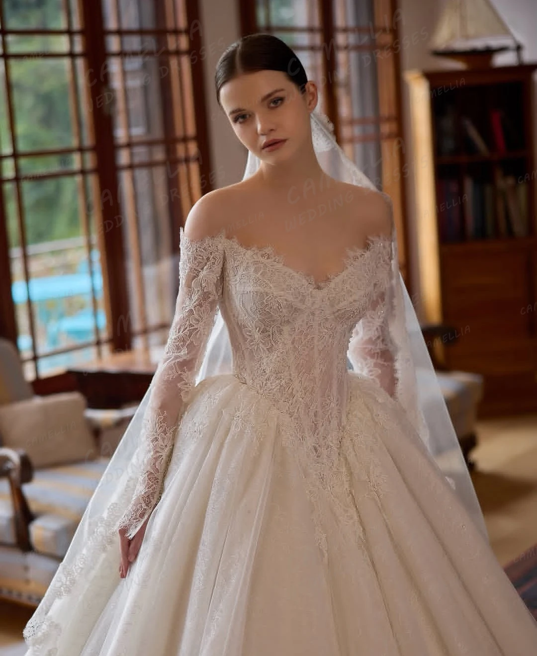 Elegant Wedding Dresses Women's A Line Appliques Sweetheart Off Shoulder Bridal Gowns Customized свадебное платье