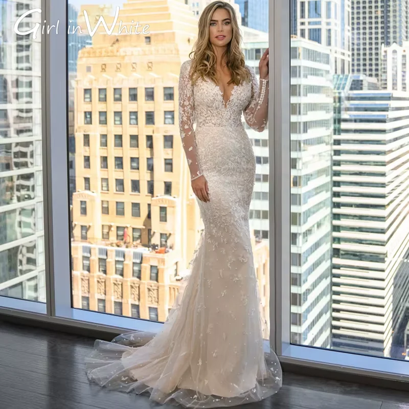 Sweetheart 2 In 1 Wedding Dress Pearls Mermaid Embroidered Gorgeous Appliques Sweep Train customized Bride Robe Vestido De Novia