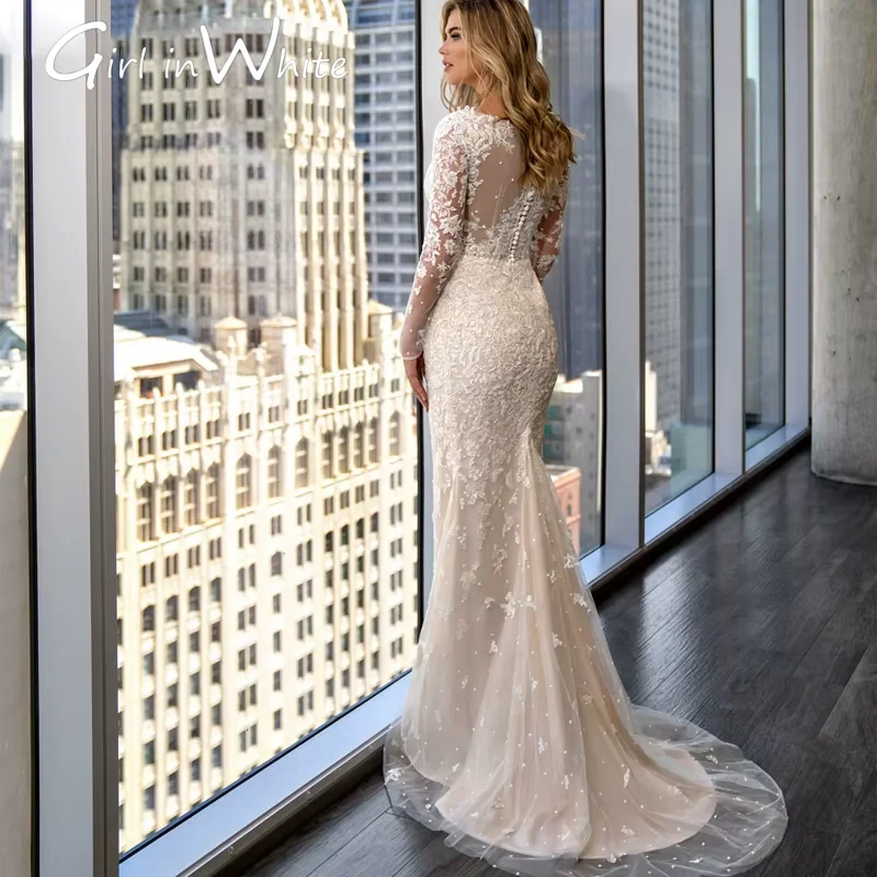 Sweetheart 2 In 1 Wedding Dress Pearls Mermaid Embroidered Gorgeous Appliques Sweep Train customized Bride Robe Vestido De Novia