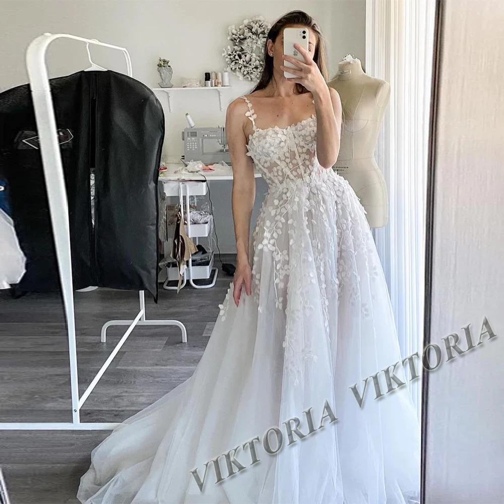 VIKTORIA Princess A-line Wedding Dresses for Woman Detachable Sleeves Sweetheart Vestidos De Casamento Personalized Customized