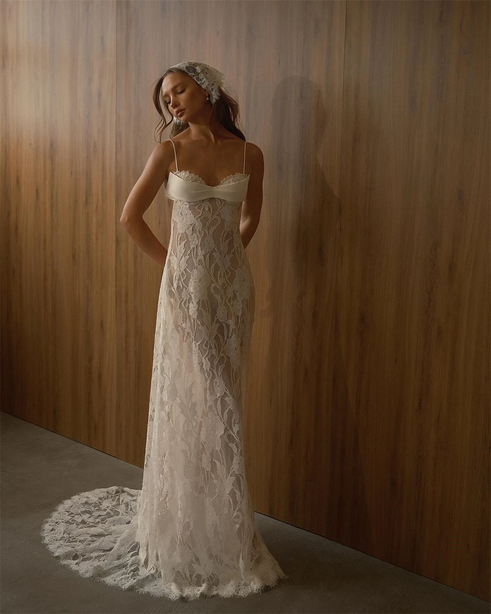 Rebecca Customized Sleeveless Floral Embroidery Lace Wedding Dress Backless Vestidos De Noche A-Line Floor-Length Formal Evening