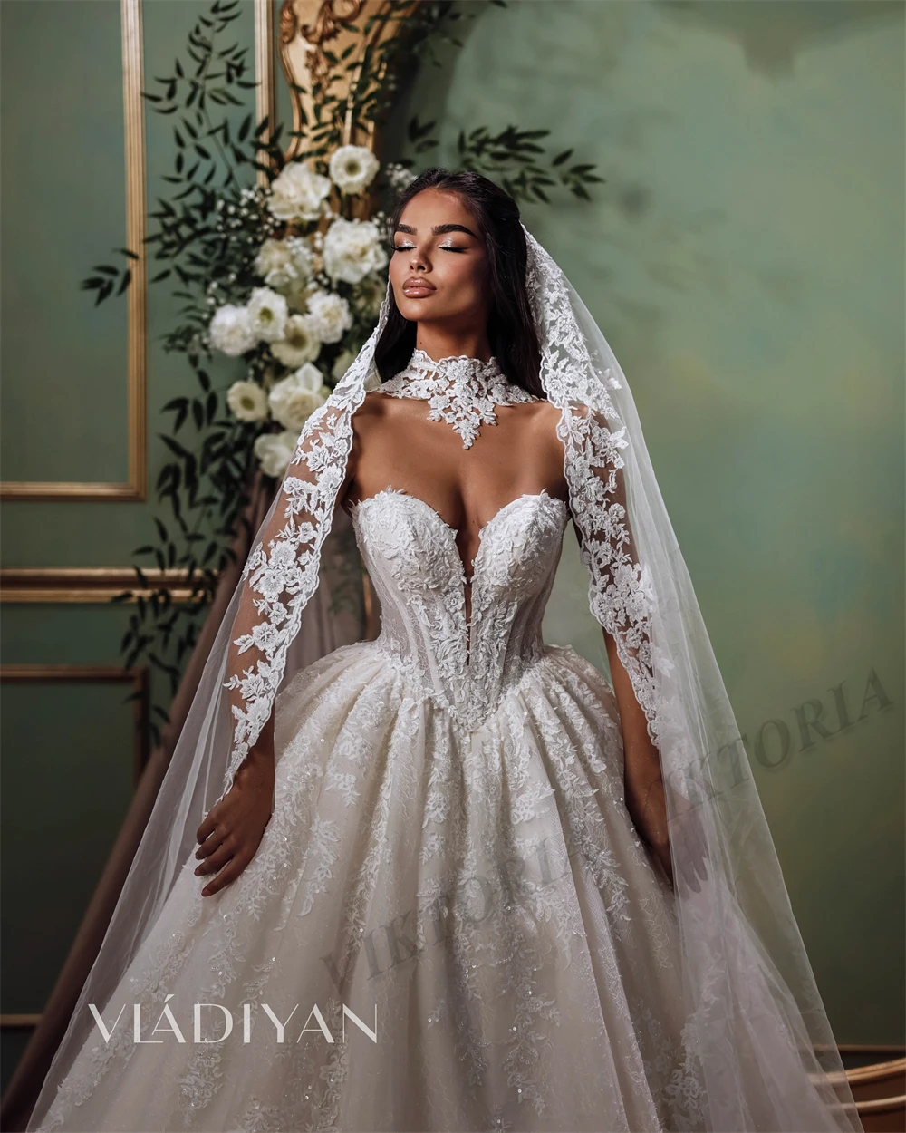 VIKTORIA Exquisite Corset Wedding Dresses For Woman Bridal Strapless Lace Appliques Ball Gowns Vestidos Novias Boda Custom Made