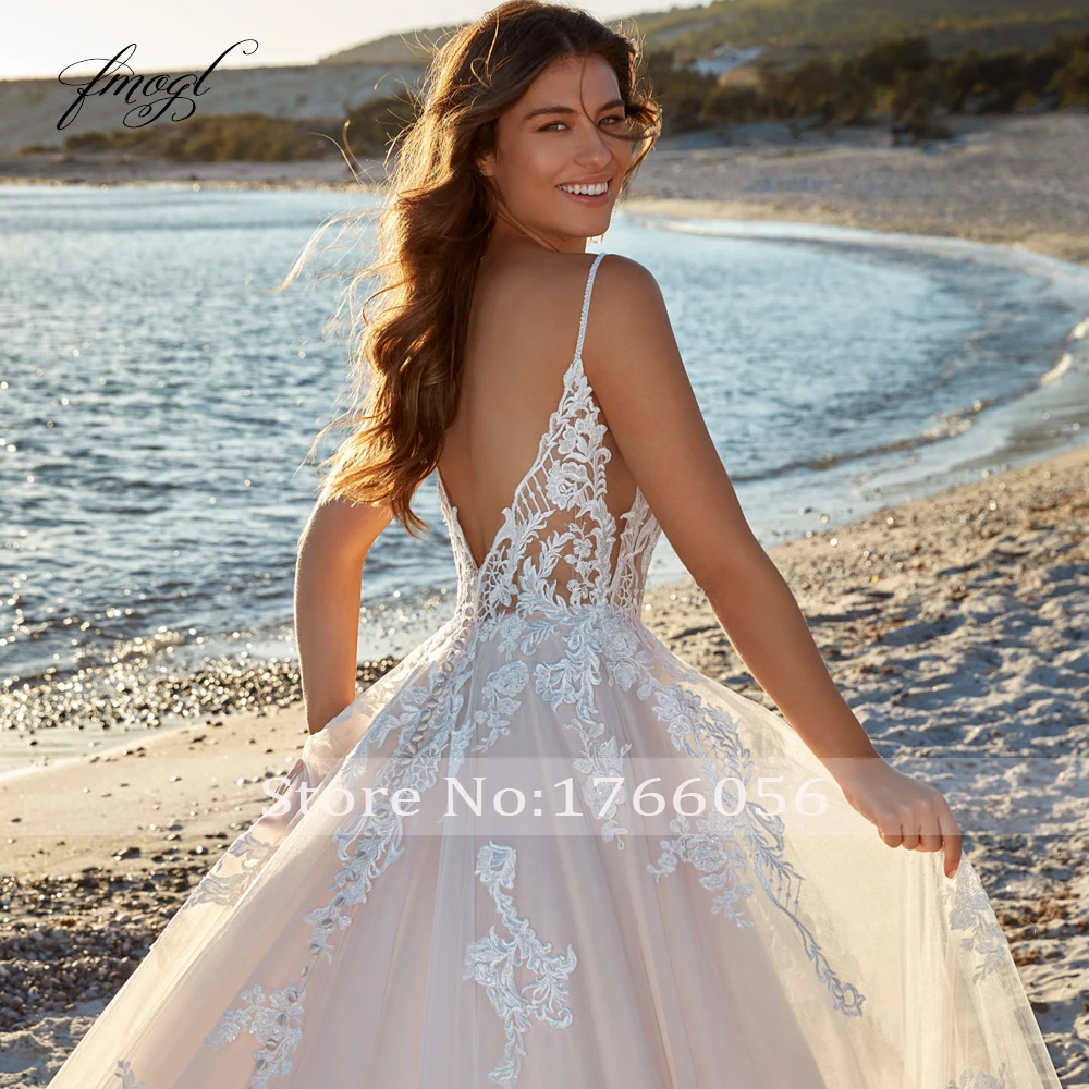 Customized A-Line Romantic Vintage Wedding Dresses Sweetheart Spaghetti Straps Vestido De Novia Appliques Delicate Bride Dress