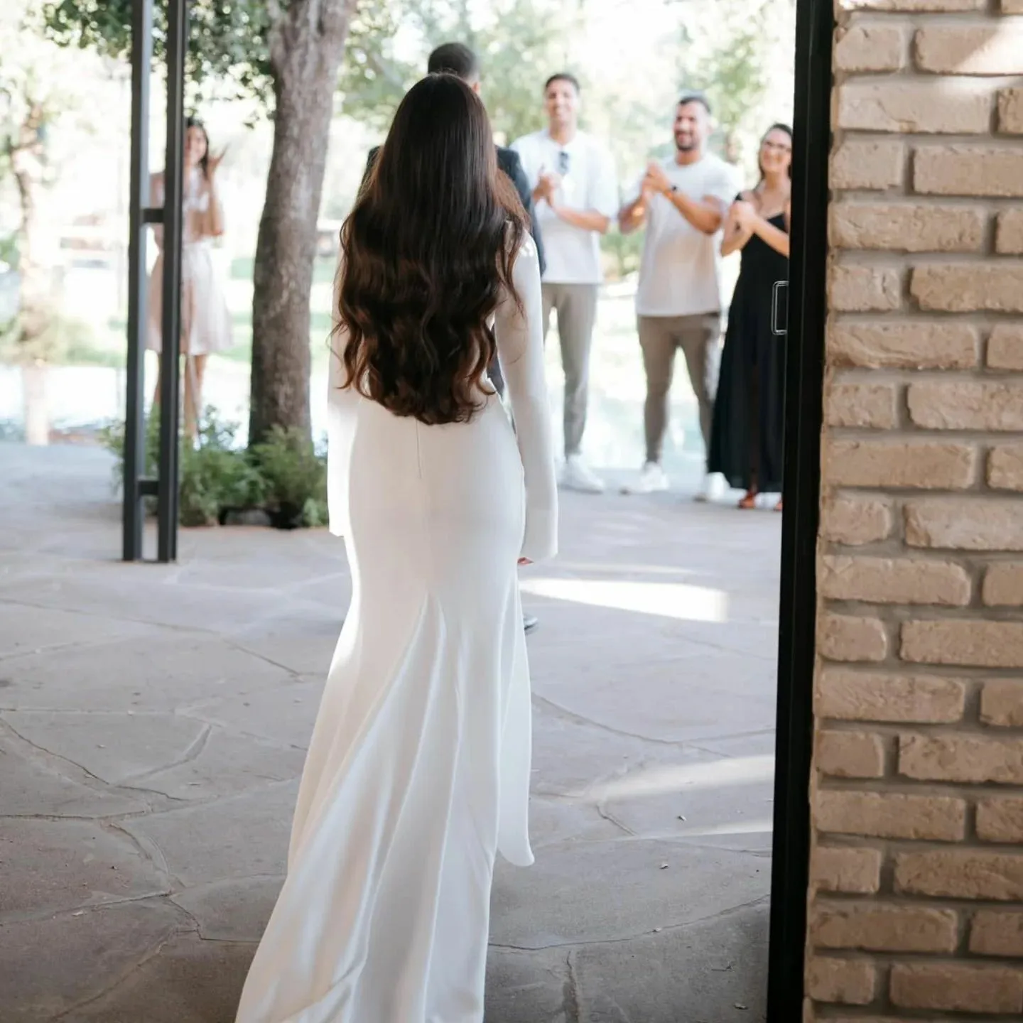 Elegant Mermaid Civil Wedding Dress 2026 Long Sleeve Women's Party Dress Modest Wedding Gown Engagement Bridal Dress Cstomized