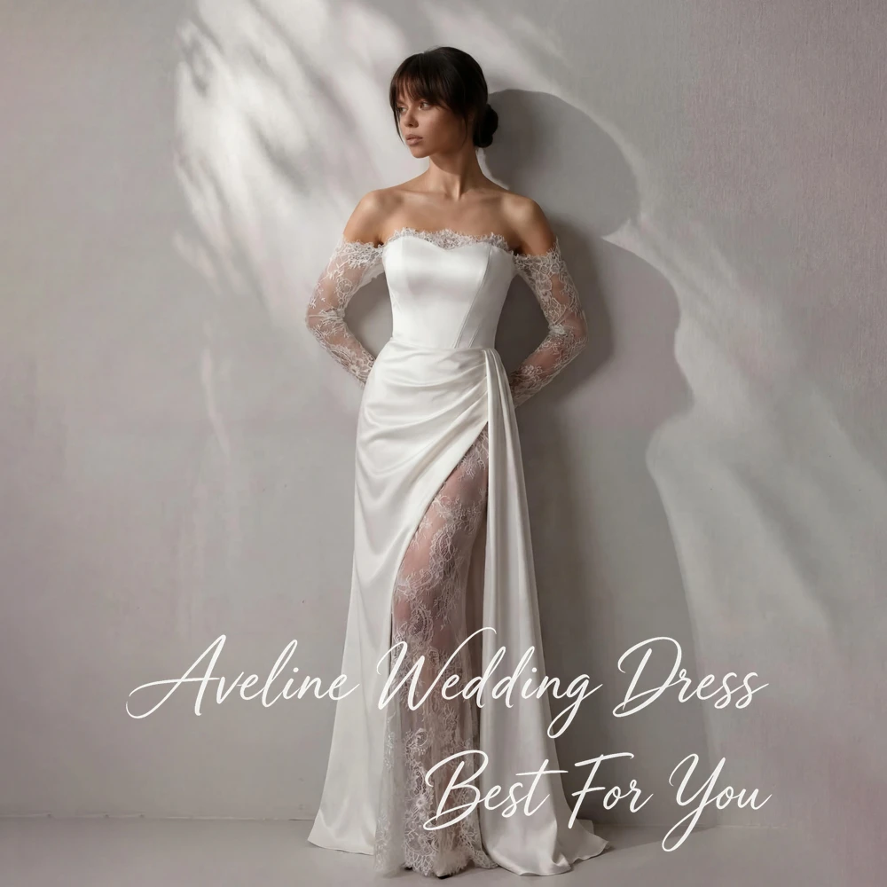Sexy Pleated Lace Sweetheart Mermaid Wedding Dress 2026 High Slit Women Backless Sweep Train Vestidos De Novia Customized