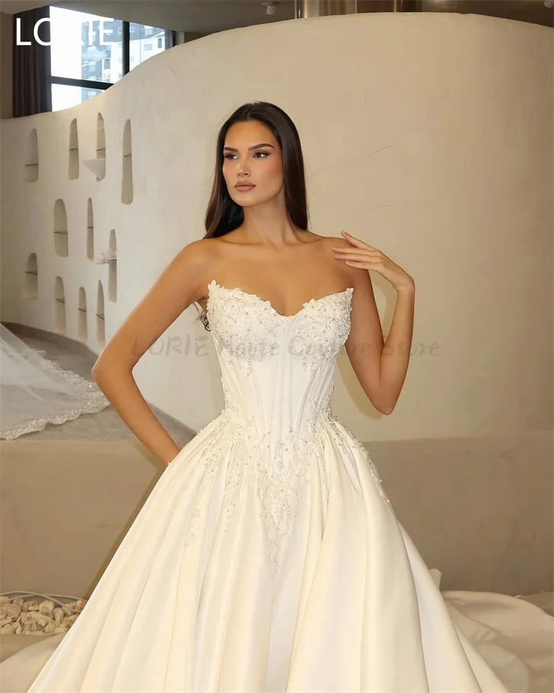 LORIE Sexy Wedding Gown Off the Shoulder Beading Applique Sweetheart Wedding Dresses Sleeveless Wedding Robe Customized 2025