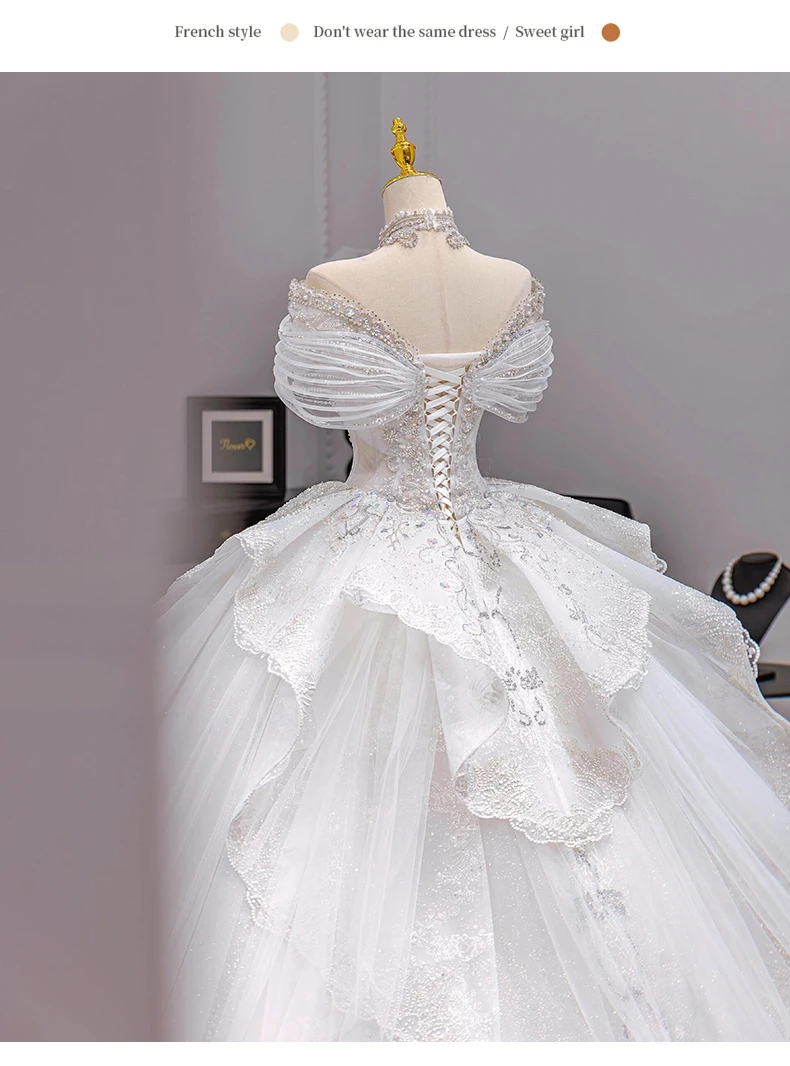 Customized Luxury Dubai Sweetheart Wedding Dresses 2027 Princess Sparkly Appliques Bridal Gowns Floor Length Vestidos De Novia