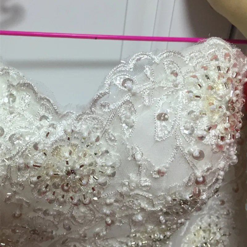 Vestidos de Novia Charming Flower Appliques Princess Wedding Dress Customized Beading Embroidery Elegant Lace Wedding Gown