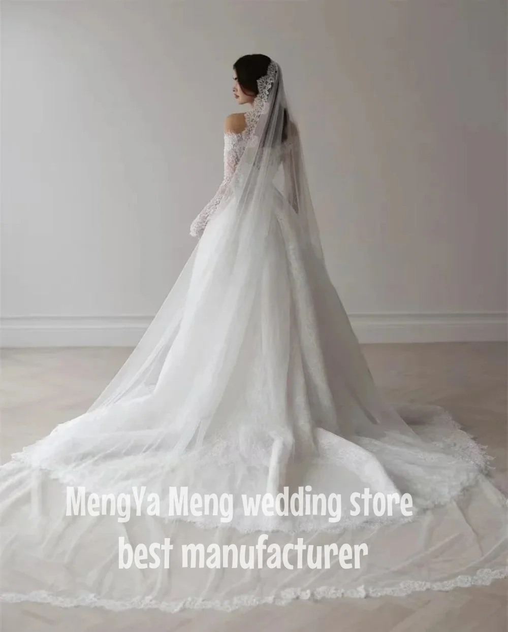 ZHUISHU 2025 Off The Shoulder Lace Wedding Dresses Elegant A Line Sweap Train Bridal Gown Women Classy Bride Dresses Customized