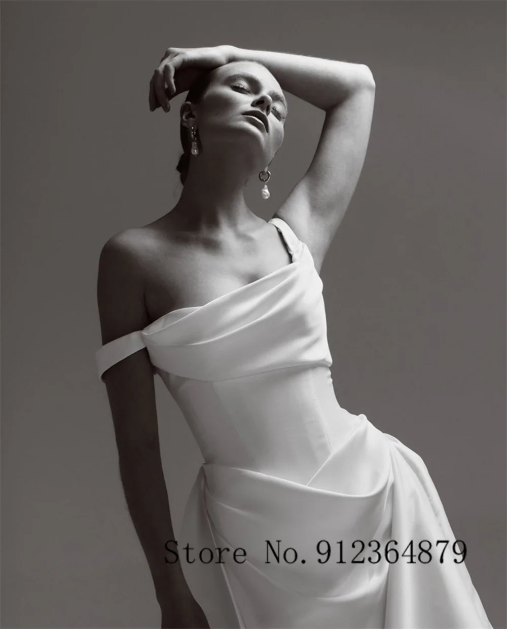 New Two Straps Pleat Satin Sheath/Mermaid Wedding Dresses With Detachable Custom Made 2026 Vestido De Noival