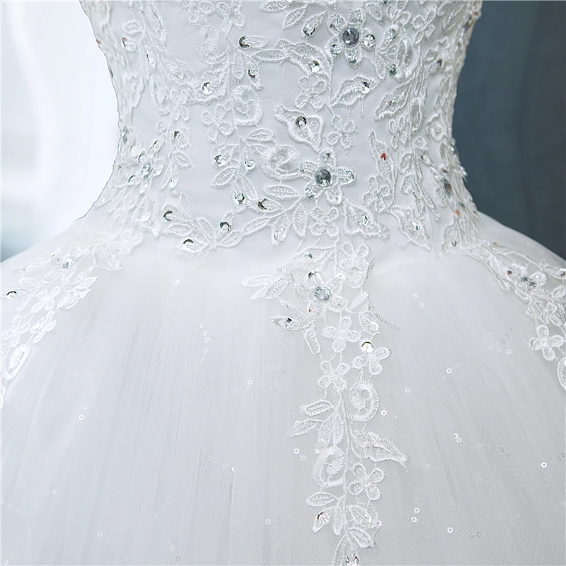 2026 Sexy V-neck Lace Wedding Dress Sleeveless Floral Print Ball Gown Wedding Dress Fashion Simple Estidos  Noivas Customized