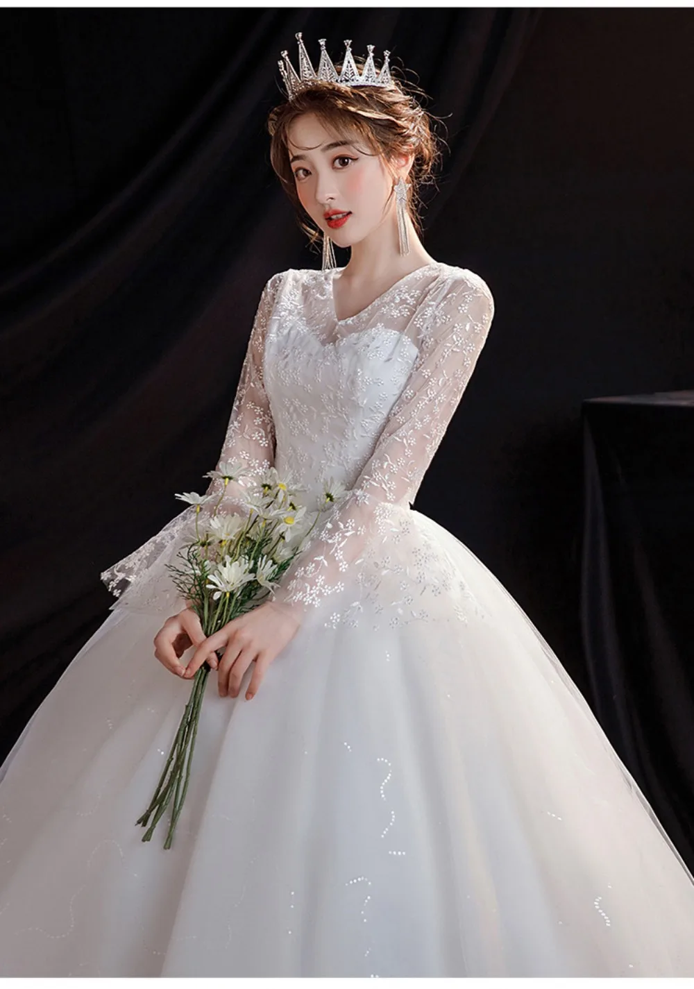GIYSILE Boho Wedding Dress New Fantasy Lace Bridal Main Marriage Dresses French Floor Length Wedding Dress Vestidos De Novia