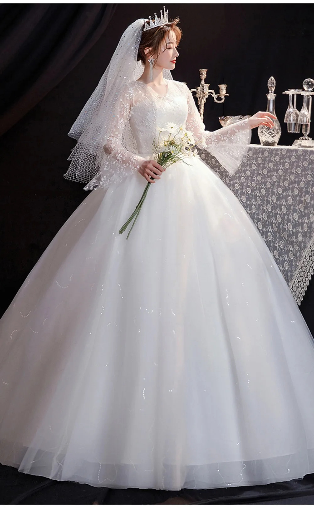 GIYSILE Boho Wedding Dress New Fantasy Lace Bridal Main Marriage Dresses French Floor Length Wedding Dress Vestidos De Novia