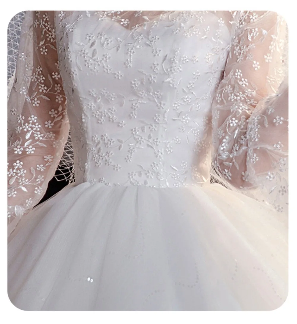 GIYSILE Boho Wedding Dress New Fantasy Lace Bridal Main Marriage Dresses French Floor Length Wedding Dress Vestidos De Novia