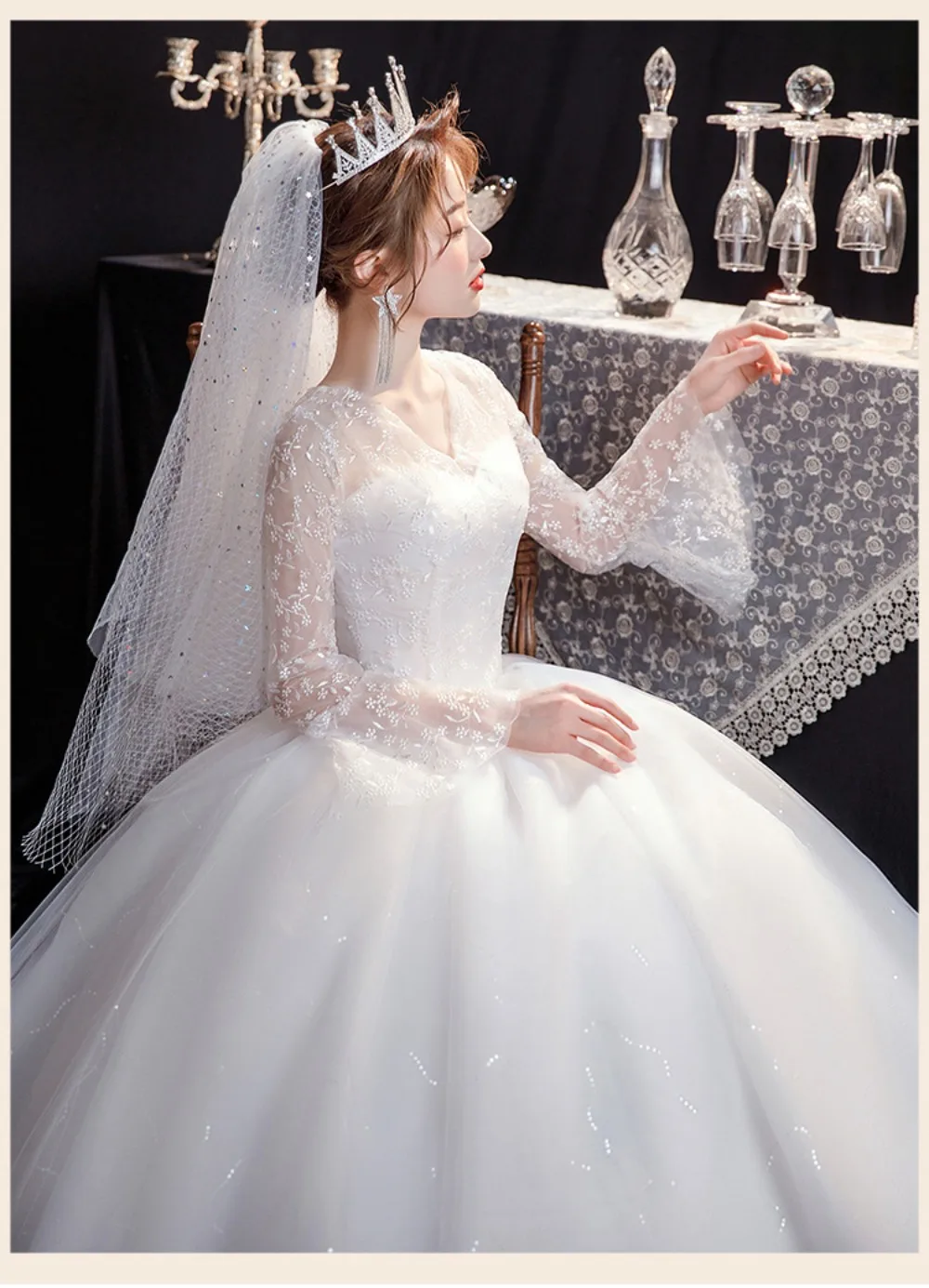 GIYSILE Boho Wedding Dress New Fantasy Lace Bridal Main Marriage Dresses French Floor Length Wedding Dress Vestidos De Novia