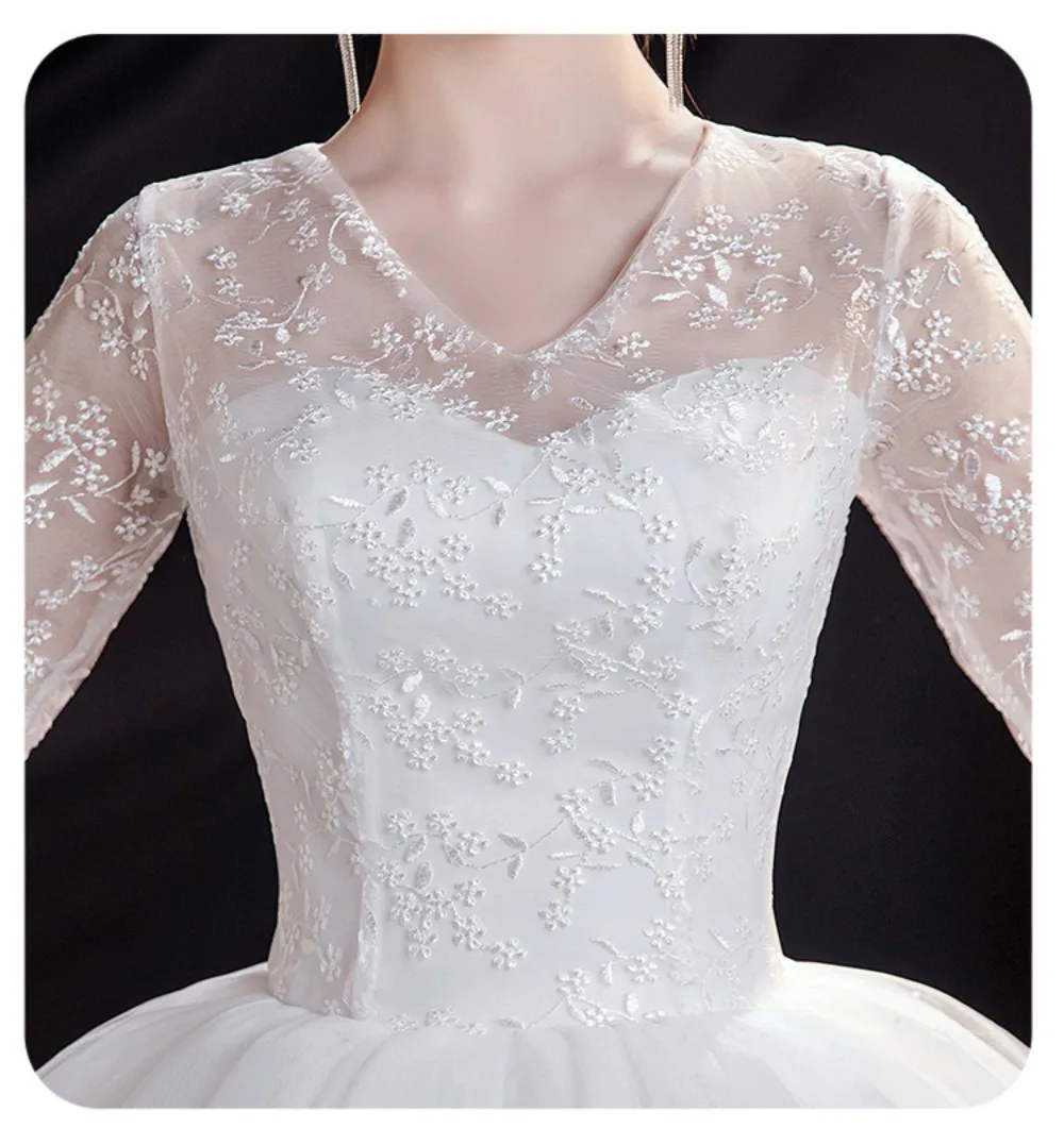 GIYSILE Boho Wedding Dress New Fantasy Lace Bridal Main Marriage Dresses French Floor Length Wedding Dress Vestidos De Novia