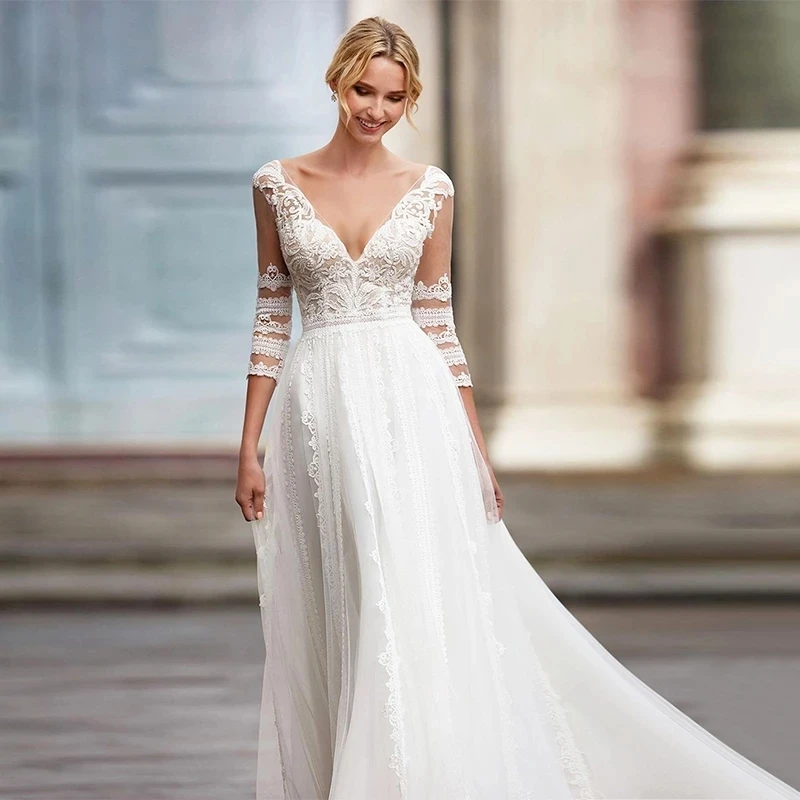 HERBURN Delicate Wedding Dresses For Women Pastrol Sweetheart Beauty Lace Up Customized Robe Mariee Robe De Soiree Mariage