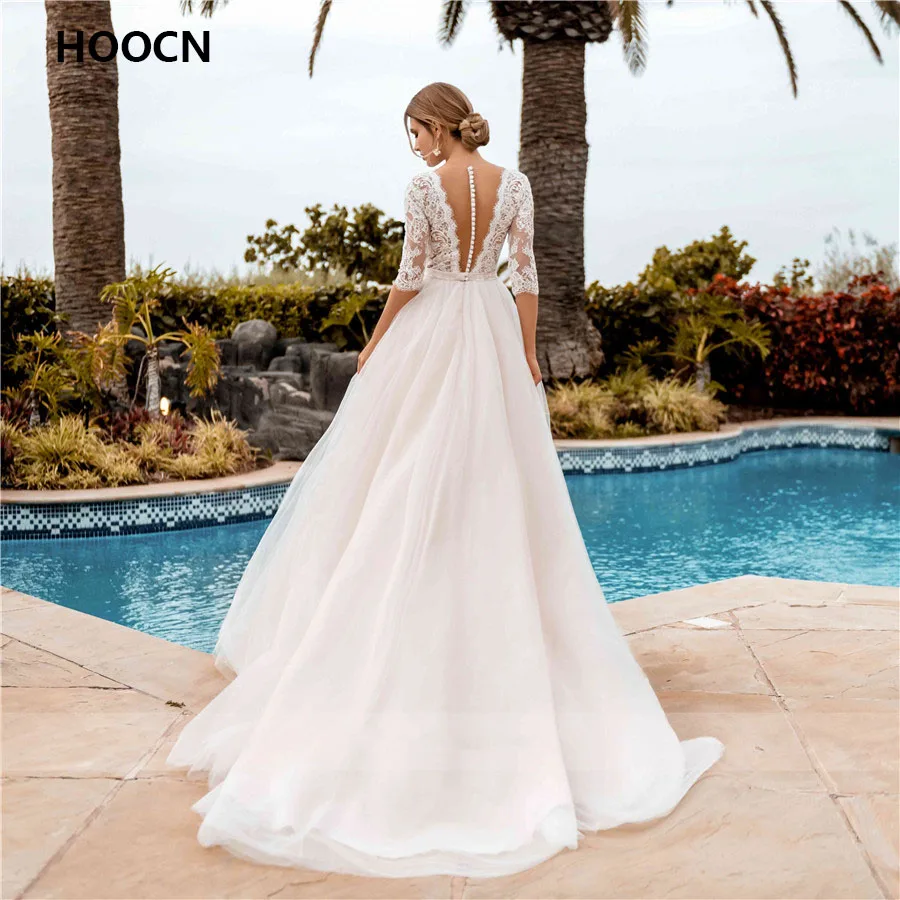 HERBURN Delicate Wedding Dresses For Women Pastrol Sweetheart Beauty Lace Up Customized Robe Mariee Robe De Soiree Mariage