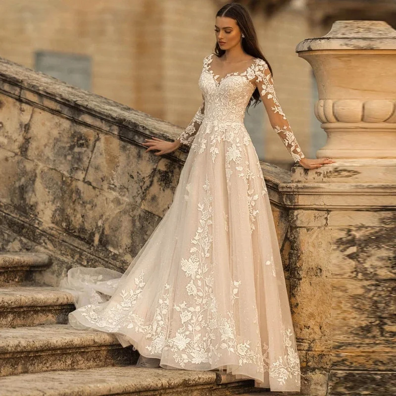 HERBURN Delicate Wedding Dresses For Women Pastrol Sweetheart Beauty Lace Up Customized Robe Mariee Robe De Soiree Mariage