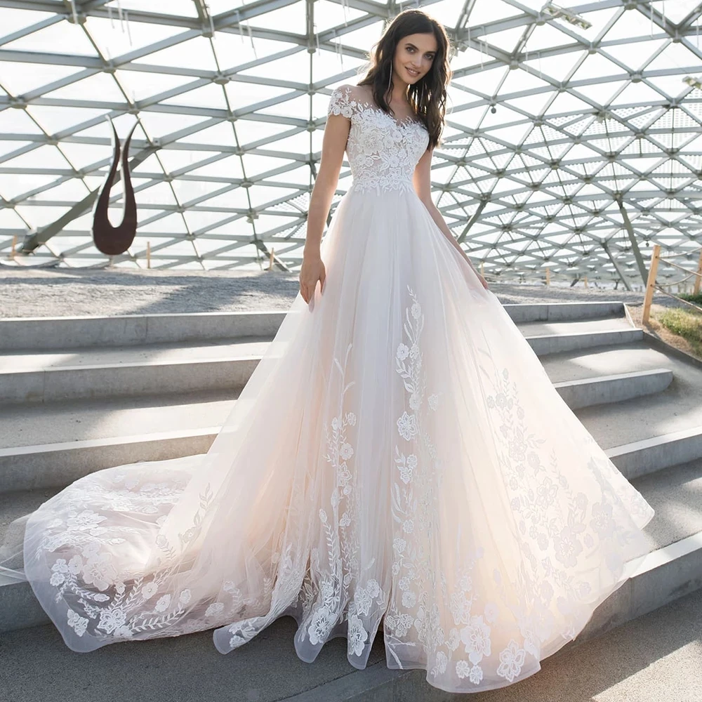 HERBURN Delicate Wedding Dresses For Women Pastrol Sweetheart Beauty Lace Up Customized Robe Mariee Robe De Soiree Mariage