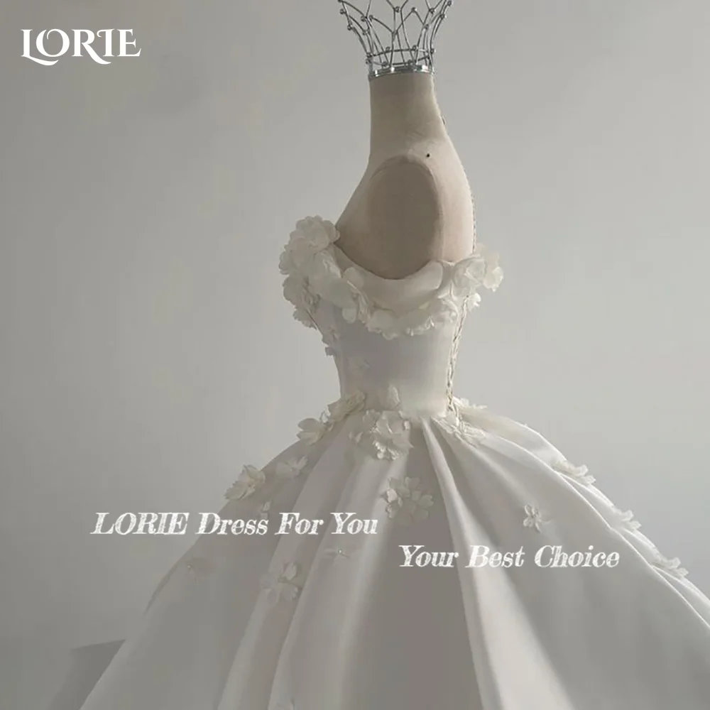 LORIE 3D Flower Princess Wedding Dress Off Shoulder A-Line Ball Princess Bridal Gown Sweetheart Ball Bride Gown Customized 2026