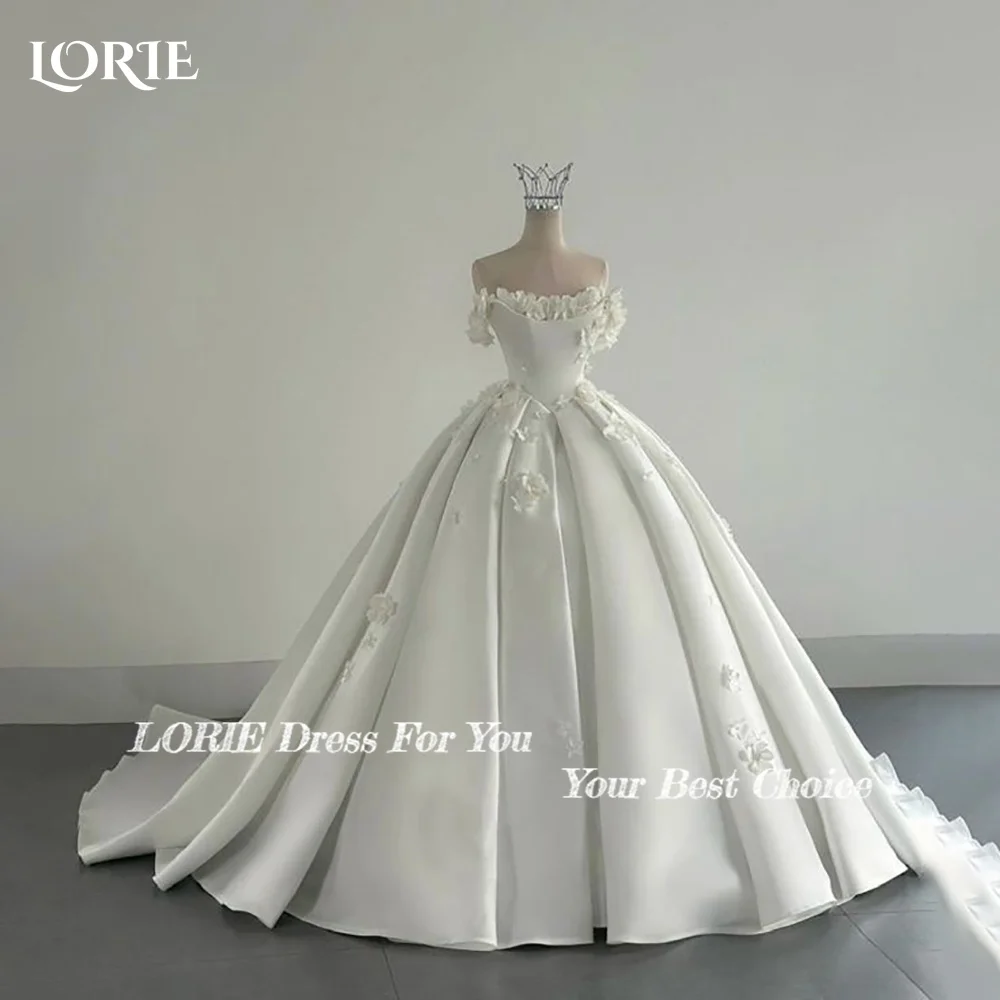 LORIE 3D Flower Princess Wedding Dress Off Shoulder A-Line Ball Princess Bridal Gown Sweetheart Ball Bride Gown Customized 2026