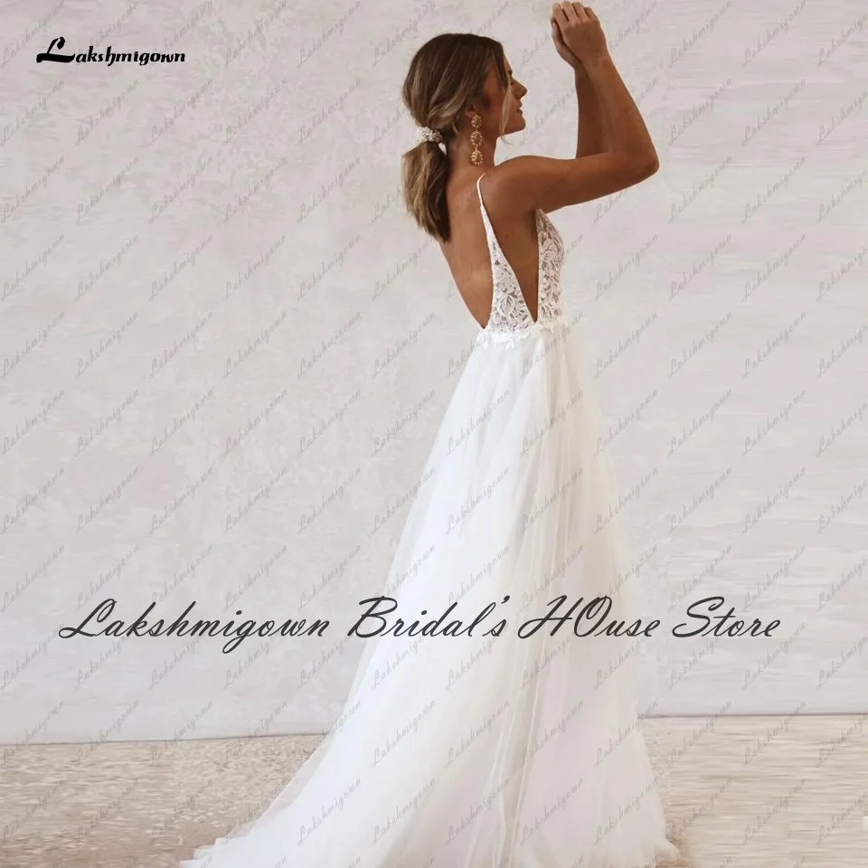 Vestido Boho Bridal Wedding Dress Summer Beach 2026 Backless Sexy Mariage Tulle Receipt Party Gowns Spaghetti Straps Customized