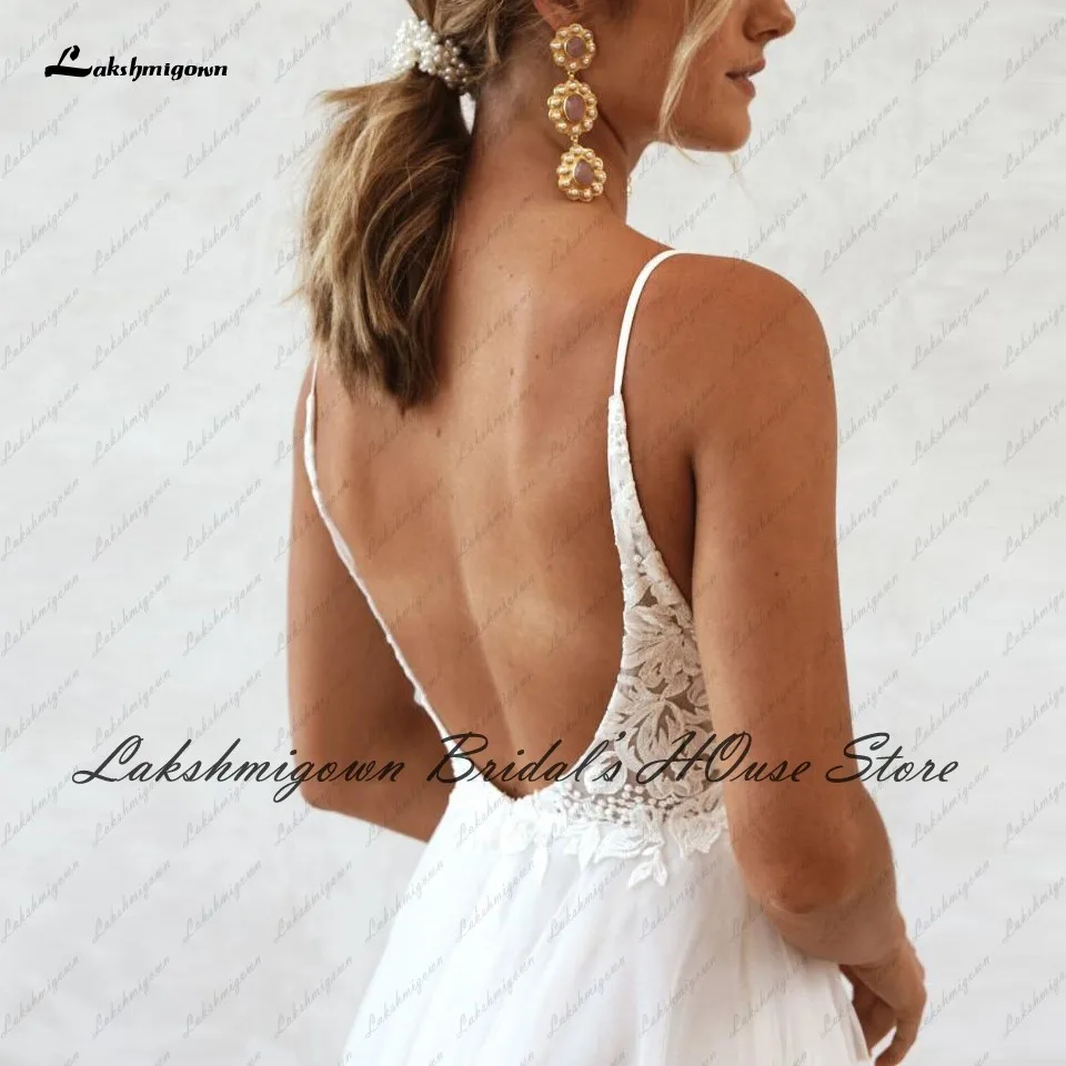 Vestido Boho Bridal Wedding Dress Summer Beach 2026 Backless Sexy Mariage Tulle Receipt Party Gowns Spaghetti Straps Customized