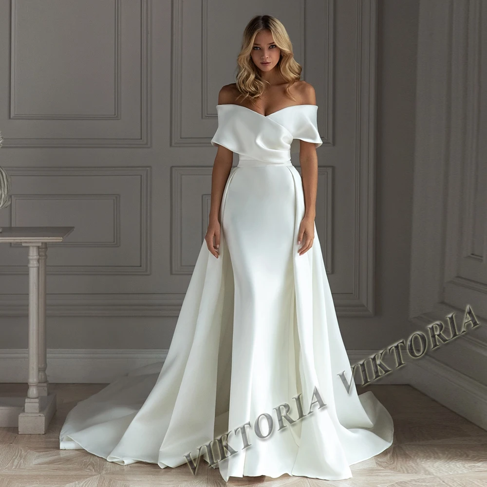 VIKTORIA Exquisite Beading Wedding Dresses for Women Mini Bridal Dress Sequins Sleeveless Vestidos De Novia Boda Customized