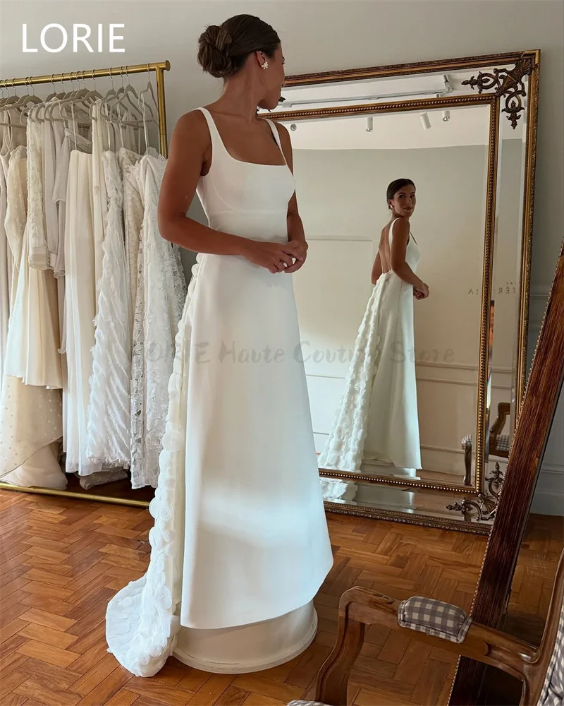 LORIE A-line And Mermaid Sexy Short Wedding Dress 3D Applique Sleeveless Bridal Gowns vestidos de novia Backless Customized 2025