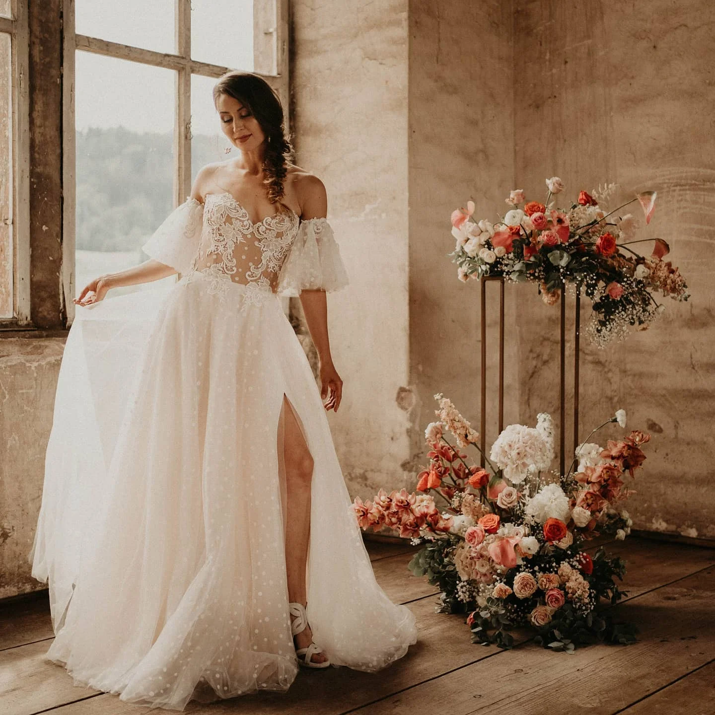 VIKTORIA Classic 2025 Wedding Dresses Cap Sleeves Sweetheart For Bride A-LINE Appliques Women Vestidos De Novia Drop Shipping