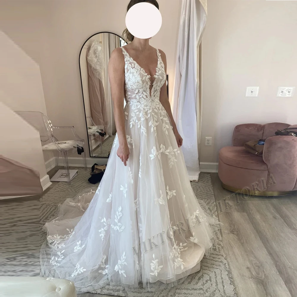 VIKTORIA Classic 2025 Wedding Dresses Cap Sleeves Sweetheart For Bride A-LINE Appliques Women Vestidos De Novia Drop Shipping