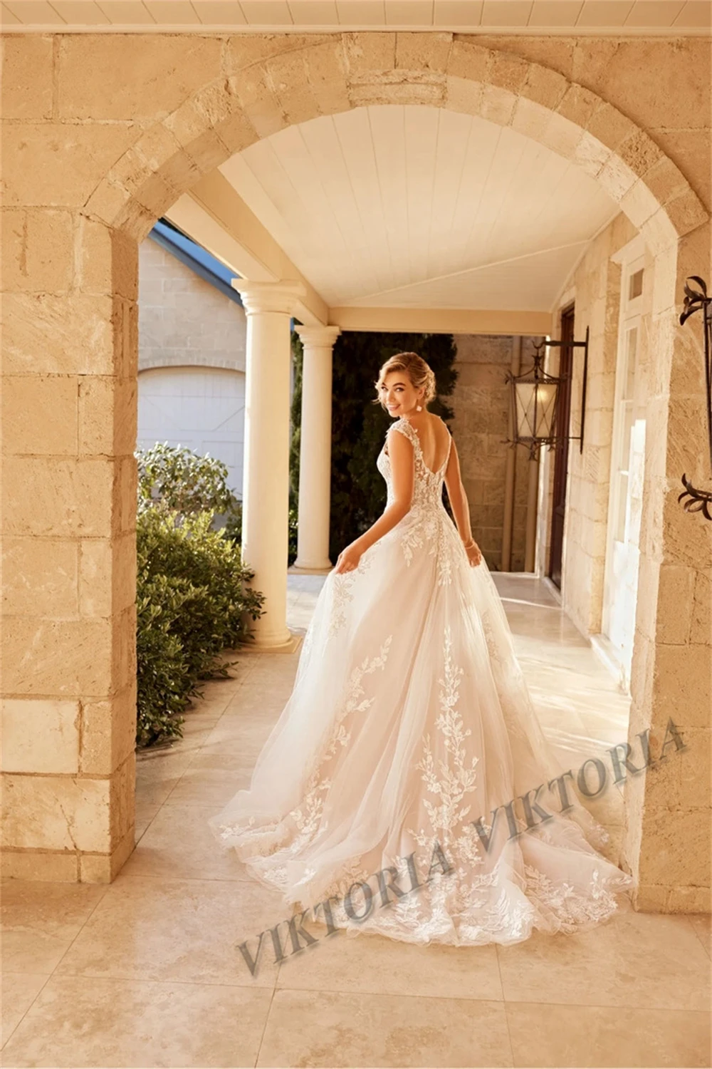 VIKTORIA Classic 2025 Wedding Dresses Cap Sleeves Sweetheart For Bride A-LINE Appliques Women Vestidos De Novia Drop Shipping