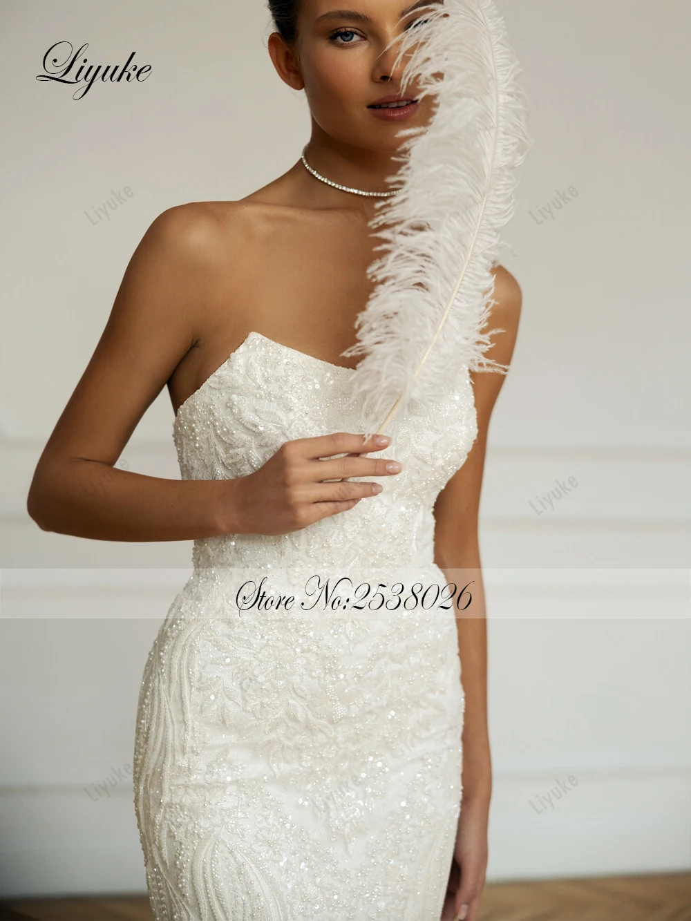 Liyuke Gorgeous Delicate Mermaid Wedding Dress Boat Neck Off The Shoulder Vestido De Noiva 2 In 1 Trumpet Bridal Gowns