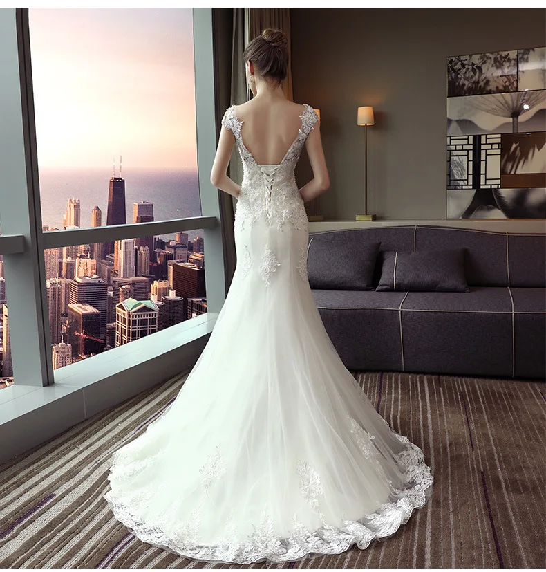 Vestido De Noiva 2026 The Bridal O-neck Court Train Luxury Lace Embroidery Mermaid Princess Luxury Wedding Dress Customized