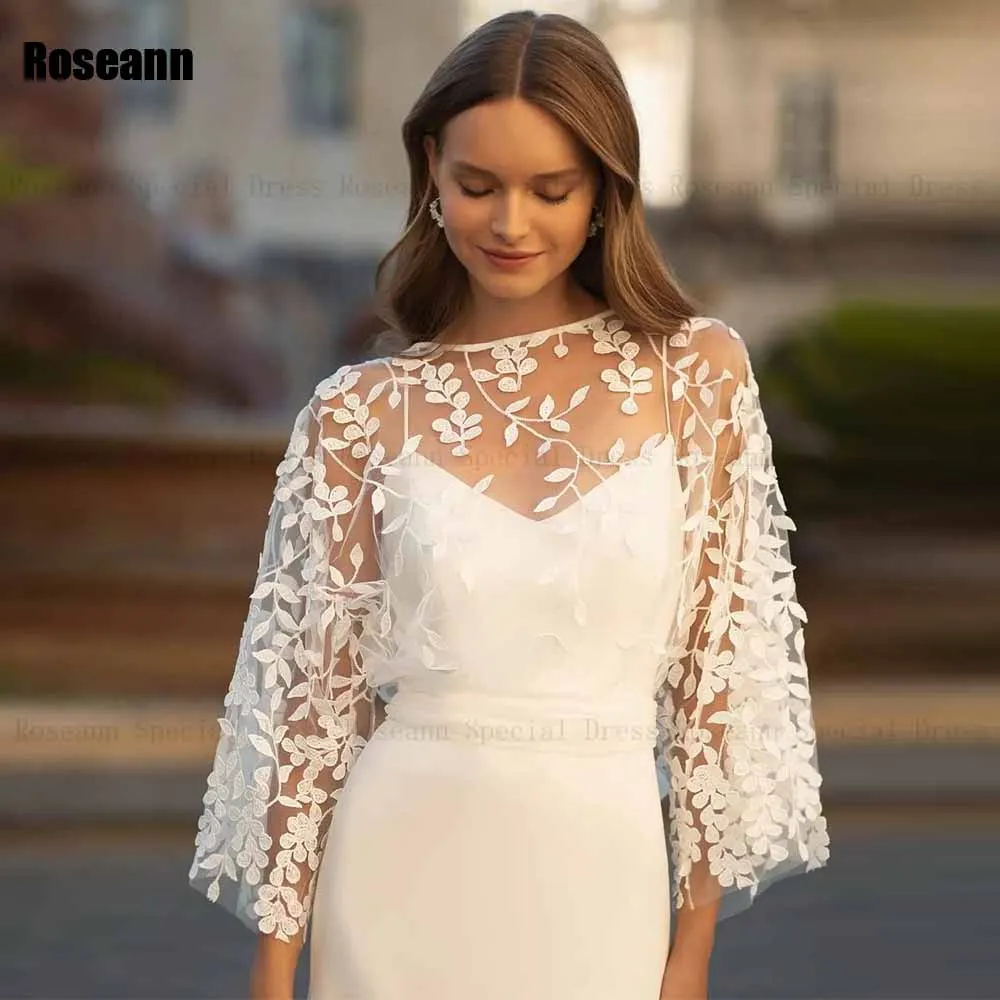 Customized High Quality New Mermaid Wedding Dress O-Neck Lace Applique Tulle Open Back Bride Dresses Floor Length robe de mariée