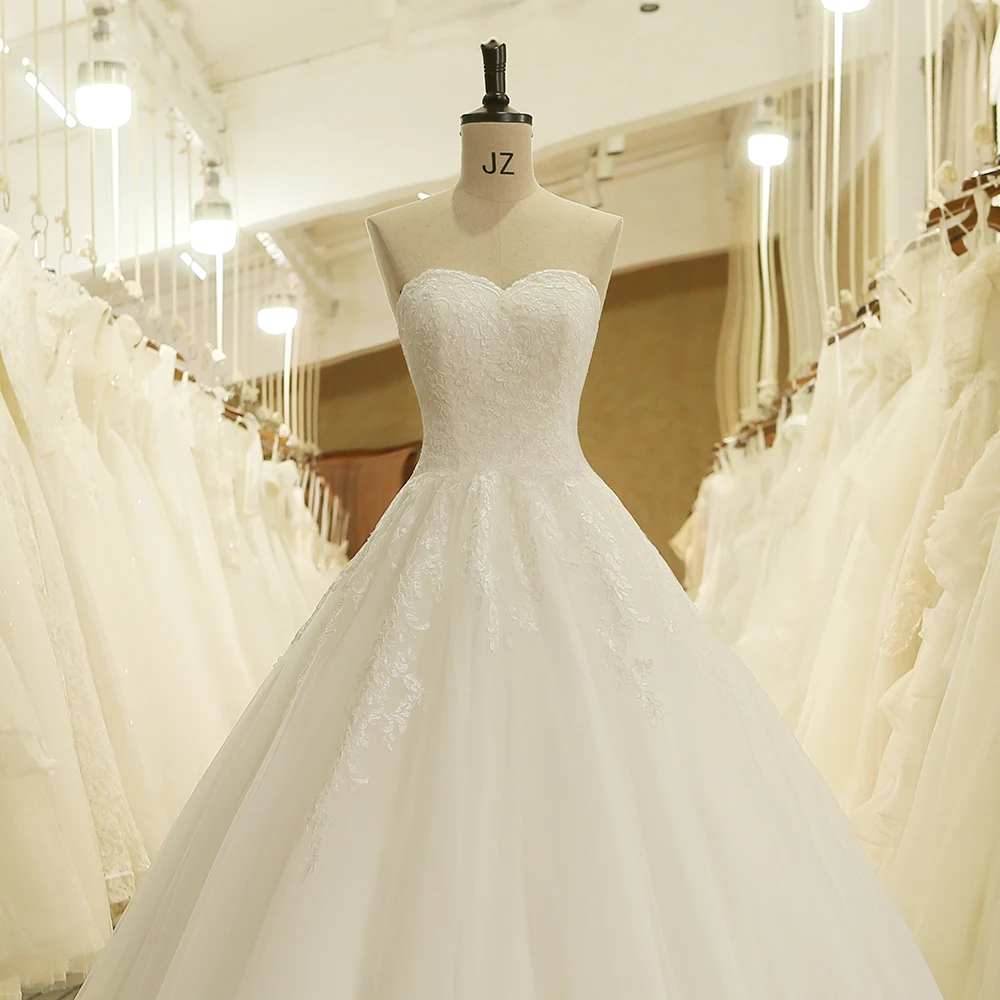 HW091 Customized Sweetheart Applique Lace Vintage Bridal Wedding Dress Princess Wedding Dresses Bridal Gown Vestidos De Noivas
